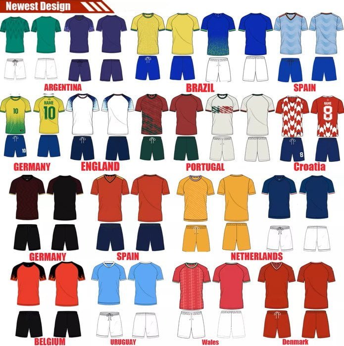 JuHong SPORTS men's football kit -- classic design, custom team colors and logo printing