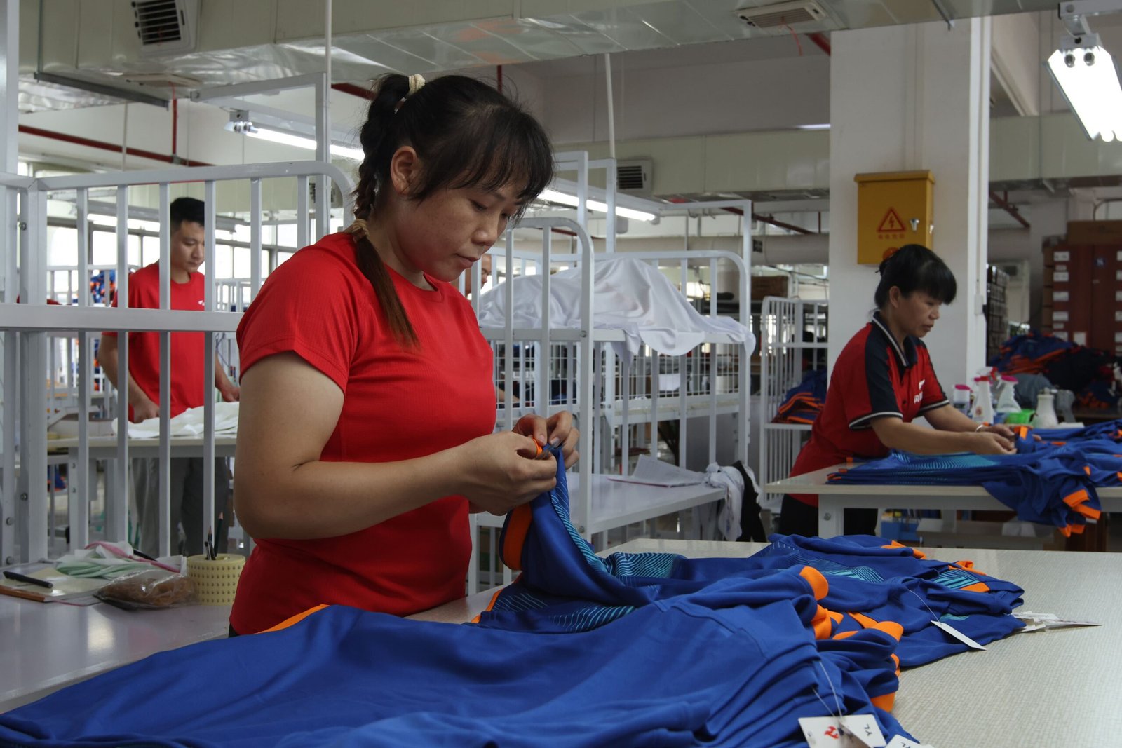ISO 9001 BSCI certified sportswear manufacturing facility - AQL 2.5 quality control process for durable eco-friendly custom soccer jerseys
