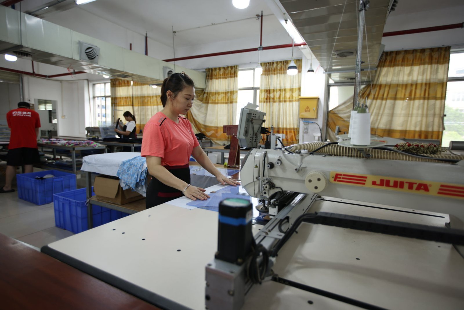 JuHong Sports custom basketball uniform manufacturing process in Nanning facility
