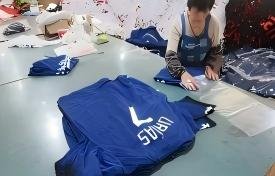 JuHong SPORTS quality control inspection process following AQL 2.5 standard for sportswear garments