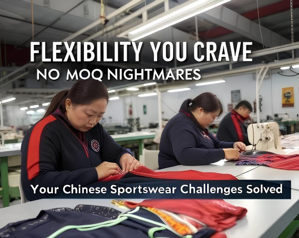 JuHong SPORTS craftsman inspecting jersey quality and stitching detail
